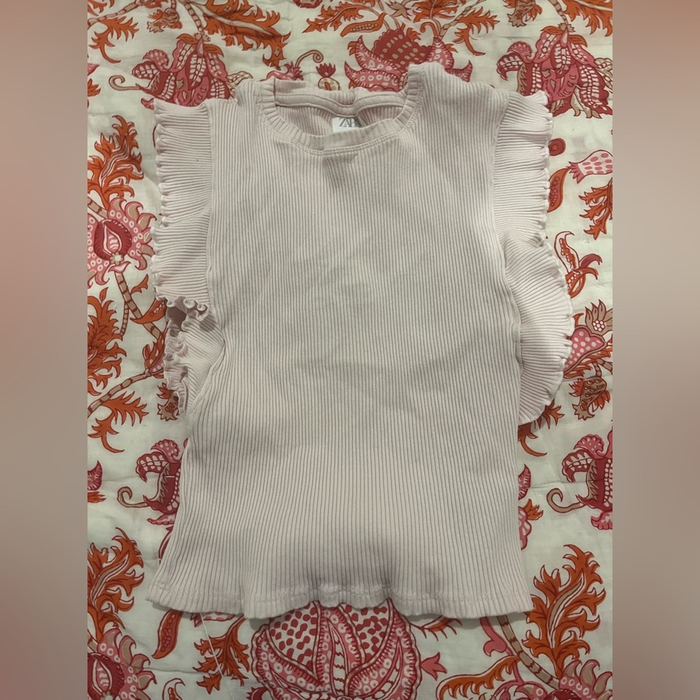 Pink Zara kid’s ruffle top